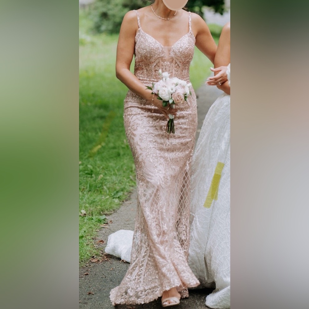Rose Gold ellie wilde Gown